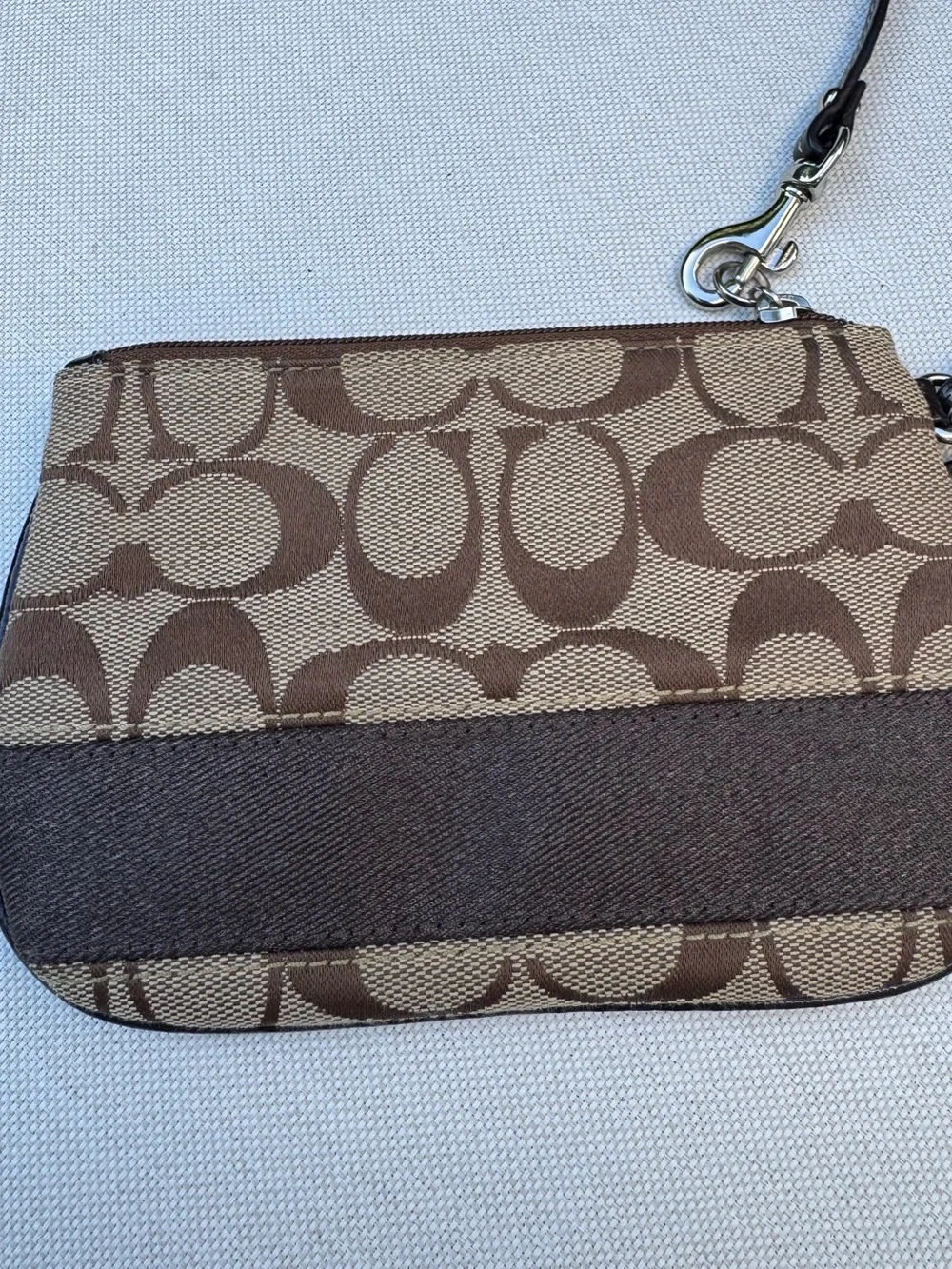 COACH Signature Canvas Wristlet and Purple Small Wallet Bundle
